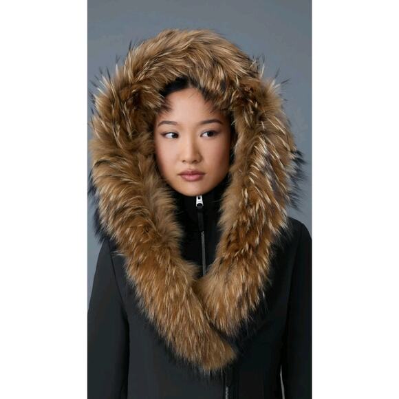 $1690 Mackage Green Quilted Key Trish Down Puffer Coat Jacket Fur Collar Sz S - Picture 4 of 16